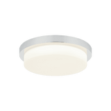 Matteo Lighting Durham Flush Mount, 1-Light, LED, Chrome, White Glass Shade, 15.75"W (M15902CH 3060LPQ) 