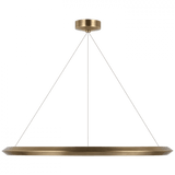 Visual Comfort & Co. Signature Collection Encircle Ring Chandelier, 1-Light, LED, Natural Brass, 38"W (PB 5151NB CWY4X) 