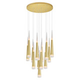 CWI Lighting Andes Pendant, LED, Satin Gold, 20"W (1103P20-13-602 3069KEL) 