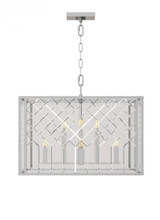 Visual Comfort & Co. Studio Collection Erro Chandelier, 8-Light, Polished Nickel, Clear Shade, 18.13"H (AC1158PN 706X47F) 