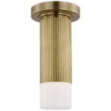 Visual Comfort & Co. Signature Collection Ace Mini Monopoint Flush Mount, 1-Light, LED, Hand-Rubbed Antique Brass, 10.75"H (TOB 4350HAB-WG D02TR) 