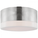 Visual Comfort & Co. Signature Collection Ace Flush Mount, 1-Light, LED, Polished Nickel, 12"W (TOB 4356PN-WG D02TU) 
