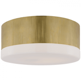 Visual Comfort & Co. Signature Collection Ace Flush Mount, 1-Light, LED, Hand-Rubbed Antique Brass, 17"W (TOB 4357HAB-WG D02TV) 