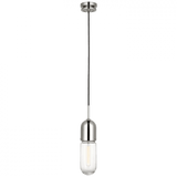 Visual Comfort & Co. Signature Collection Junio Pendant, 1-Light, LED, Polished Nickel, 25"H (TOB 5645PN-CG-1 D02U1) 