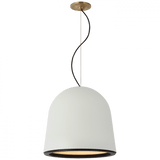 Visual Comfort & Co. Signature Collection Murphy Medium Pendant, 1-Light, LED, Plaster White, Matte Black, 17"W (S 5127PW/BLK D03QG) 