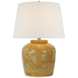Visual Comfort & Co. Signature Collection Nora Medium Table Lamp, 1-Light, LED, Yellow Oxide, Linen Shade, 28"H (MF 3638YOX-L D03QH) 