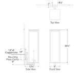 Visual Comfort & Co. Signature Collection Fresno Grande Bracketed Gas Wall Lantern, 1-Light, Soft Copper, 30.5"H (CHO 2562SC-CG D03QT) 