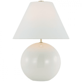 Visual Comfort & Co. Signature Collection Brielle Large Table Lamp, 1-Light, LED, New White, Linen Shade, 28.5"H (KS 3020NWT-L D01TG) 