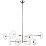 Visual Comfort & Co. Signature Collection Calvino X-Large Radial Chandelier, 1-Light, LED, Polished Nickel, 42"W (S 5694PN-CG D01TX) 