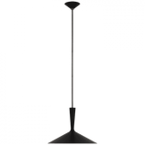 Visual Comfort & Co. Signature Collection Rosetta Large Pendant, 1-Light, LED, Matte Black, Bronze, 18"W (ARN 5541BLK/BZ D01U1) 