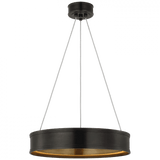 Visual Comfort & Co. Signature Collection Connery Ring Chandelier, 1-Light, LED, Bronze, 18"W (CHC 1612BZ D01UD) 