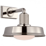 Visual Comfort & Co. Signature Collection Ruhlmann Small Sconce, 1-Light, LED, Polished Nickel, 7.75"H (CHD 2298PN-WG D01UX) 