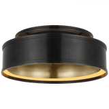 Visual Comfort & Co. Signature Collection Connery Flush Mount, 1-Light, LED, Bronze, 18"W (CHC 4612BZ D02RE) 
