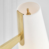 Visual Comfort & Co. Signature Collection Katia Floor Lamp, 1-Light, LED, Mahogany, Hand-Rubbed Antique Brass, Linen Shade, 56.75"H (ARN 1060MHG/HAB-L D02T7) 