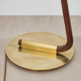 Visual Comfort & Co. Signature Collection Katia Floor Lamp, 1-Light, LED, Mahogany, Hand-Rubbed Antique Brass, Linen Shade, 56.75"H (ARN 1060MHG/HAB-L D02T7) 