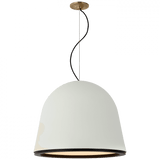Visual Comfort & Co. Signature Collection Murphy Large Pendant, 1-Light, LED, Plaster White, Matte Black, 24"W (S 5126PW/BLK D02T4) 