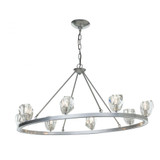 Hubbardton Forge Gatsby Chandelier, 8-Light, Oil Rubbed Bronze, 45.3"W (105021-SKT-14-CR 5N8JGV) 