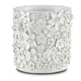 Currey and Company Jessamine Small White Cachepot 
