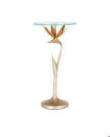 Currey and Company Paradiso Silver & Gold Accent Table 