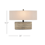 Currey and Company Innkeeper Rustic Oval Table Lamp 