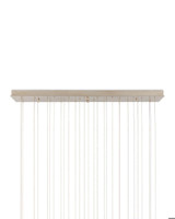 Currey and Company Glace White 30-Light Linear Multi-Drop Pendant 