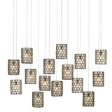 Currey and Company Regatta 15-Light Linear Multi-Drop Pendant 