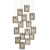 Currey and Company Regatta 15-Light Round Multi-Drop Pendant 