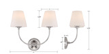 Crystorama Sylvan Wall Sconce - Polished Chrome 14.75"H 