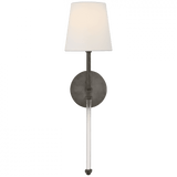 Visual Comfort & Co. Signature Collection Camille Sconce, 1-Light, Bronze, Linen Shade, 19"H (SK 2016BZ-L D04PV) 