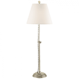 Visual Comfort & Co. Signature Collection Wyatt Accent Lamp, 1-Light, Antique Nickel, Linen Shade, 20.5"H (SK 3005AN-L D04Q0) 