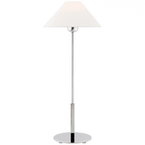 Visual Comfort & Co. Signature Collection Hackney Table Lamp, 1-Light, Polished Nickel, Linen Shade, 23"H (SP 3022PN-L D04Q4) 