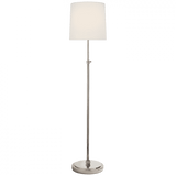 Visual Comfort & Co. Signature Collection Bryant Floor Lamp, 1-Light, Polished Nickel, Linen Shade, 44"H (TOB 1002PN-L D05PQ) 