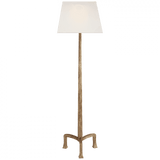 Visual Comfort & Co. Signature Collection Strie Floor Lamp, 1-Light, Gilded Iron, Linen Shade, 63"H (CHA 9707GI-L D05QP) 
