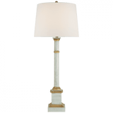 Visual Comfort & Co. Signature Collection Josephine Table Lamp, 1-Light, Light Blue, Linen Shade, 32.5"H (SK 3008LB-L D05RE) 