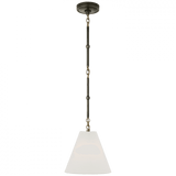 Visual Comfort & Co. Signature Collection Goodman Petite Hanging Shade, 1-Light, Bronze, Hand-Rubbed Antique Brass, Linen Shade, 12"H (TOB 5089BZ/HAB-L D07PT) 