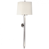 Visual Comfort & Co. Signature Collection Edie Baluster Baluster Sconce, 2-Light, Polished Nickel, Linen Shield Shade, 32.75"H (TOB 2741PN-L D06Q7) 