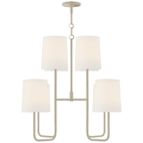 Visual Comfort & Co. Signature Collection Go Lightly Medium Chandelier, 8-Light, China White, Linen Shade, 31"W (BBL 5081CW-L D30GX) 