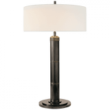 Visual Comfort & Co. Signature Collection Longacre Tall Table Lamp, 2-Light, Bronze, Linen Shade, 32.5"H (TOB 3001BZ-L D06Q8) 