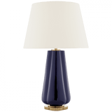 Visual Comfort & Co. Signature Collection Penelope Table Lamp, 2-Light, Denim Porcelain, Linen Shade, 30"H (AH 3127DM-L D06QH) 