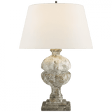 Visual Comfort & Co. Signature Collection Desmond Table Lamp, 1-Light, Garden Stone, Linen Shade, 26"H (AH 3100GS-L D06QG) 