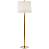 Visual Comfort & Co. Signature Collection Simple Simple Floor Lamp, 1-Light, Soft Brass, Linen Shade, 62.5"H (BBL 1023SB-L D31HU) 
