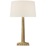 Visual Comfort & Co. Signature Collection Strie Column Table Lamp, 1-Light, Gilded Iron, Linen Shade, 29.75"H (CHA 8707GI-L D32F3) 