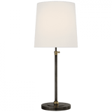 Visual Comfort & Co. Signature Collection Bryant Large Table Lamp, 1-Light, Bronze, Hand-Rubbed Antique Brass, Linen Shade, 27.5"H (TOB 3260BZ/HAB-L D32FH) 