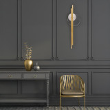 Fine Art Handcrafted Lighting Selene Sconce, 2-Light, LED, Gold, Clear & White Glass, 12.75"W (921750-3ST RGTM) 