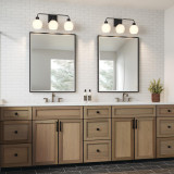 Capital Tanner Vanity Light, Matte Black, 24.5"W 