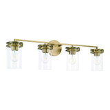 Capital Fuller Vanity Light, Aged Brass, 33.5"W 