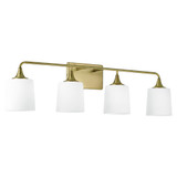 Capital Presley Vanity Light, Aged Brass, 36.75"W 