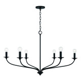 Capital Dolan Chandelier, Matte Black, 39.75"W 