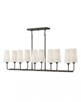 Hinkley Lewis Ten Light Linear Chandelier Black Oxide 