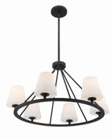 Crystorama Keenan Chandelier - Black Forged 17.5"H 